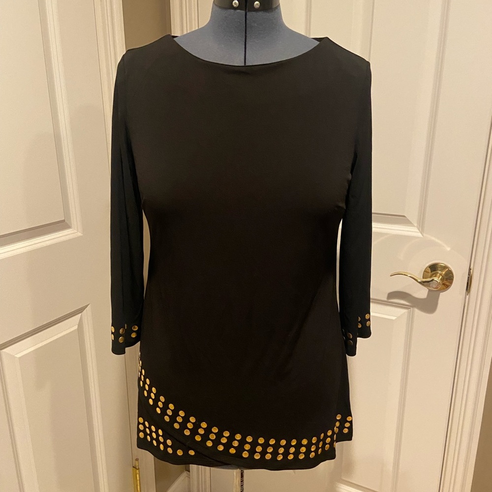 Dressy shirt with gold accents ~